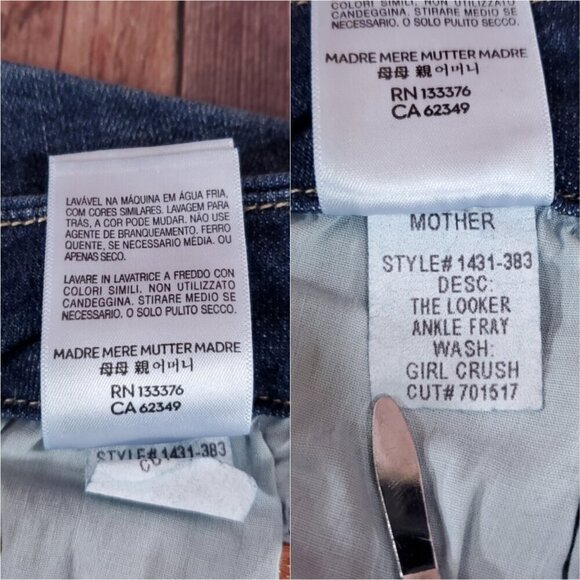 NWT Mother Womens Size 28 The Looker Ankle Fray Girl Crush Denim Jeans $210 - Picture 15 of 16